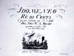 Titulní list klavírního výtahu Idomenea, vypracovaného svatovítským varhaníkem Johannem Wenzelem