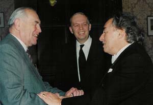 Jan Hanuš, Milan Slavický a Serge Baudo, 1995, foto archiv