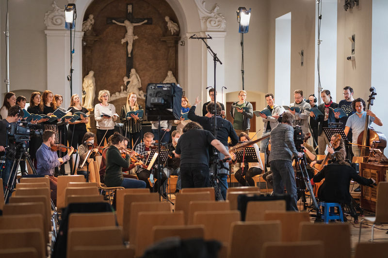 Natáčení videokoncertů, foto Czech Ensemble Baroque