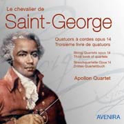 Joseph de Bologne de Saint-George: Šest smyčcových kvartetů op. 14