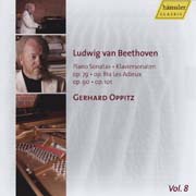 Ludwig van Beethoven - Klavírní sonáty č. 25 G dur op. 79, č. 26 Es dur op. 81a „Les Adieux“, č. 27 e moll op. 90, č.?28 A dur op. 101