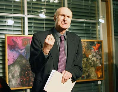 Prof. Martin Hilský na shakespearovském Salonu v Zentivě, foto Pavel Horník