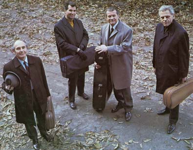 Smetanovo kvarteto (zleva: Lubomír Kostecký, Jiří Novák, Antonín Kohout, Milan Škampa)