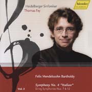 Felix Mendelssohn-Bartholdy - Symfonie č. 4 A dur op. 90 Italská, Smyčcové symfonie č. 7 a 12