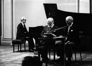 S Petrem Ebenem a Karlem Houskou (1985), foto Miloš Vorel