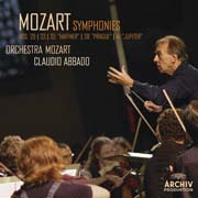 Wolfgang Amadeus Mozart: Symfonie č. 29 A dur K 201, č. 33 B dur K 319, č. 35 D dur K 385 Haffnerova, č. 38 D dur K 504 Pražská a č. 41 C dur K 551 Jupiter