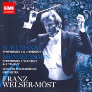Robert Schumann - Symfonie č. 2 C dur op. 61 a 3 Es dur op. 97 Rýnská - Felix Mendelssohn-Bartholdy - Symfonie č. 3 a moll op. 56 Skotská a č. 4 A dur op. 90 Italská