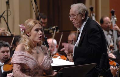 Magdalena Kožená a Sir Charles Mackerras, foto Zdeněk Chrapek