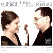 Darius Milhaud: Le Boeuf sur le toit - Benjamin Britten: Suite pro housle a klavír - Bohuslav Martinů: Sonáta č. 3 pro housle a klavír