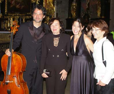 Jiří Bárta, Lívia Klausová, Jennifer Frautschi a Alena Turková na festivalu v roce 2008, foto archiv
