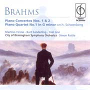 Johannes Brahms: Klavírní koncert č. 1 d moll op. 15, Klavírní koncert č. 2 B dur op. 83, Klavírní kvartet č. 1 g moll op. 25 (orchestrace Arnold Schönberg)