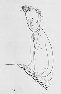Martinů v kresbě Adolfa Hoffmeistera 1946