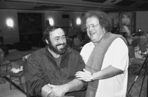 Luciano Pavarotti a James Levine, foto Decca/Clive Barda