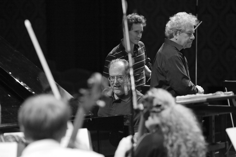 Garrick Ohlsson, Josef Špaček a Jiří Bělohlávek, foto Petra Hajská