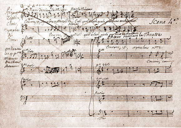 J. P. Rameau: Platée, autograf
