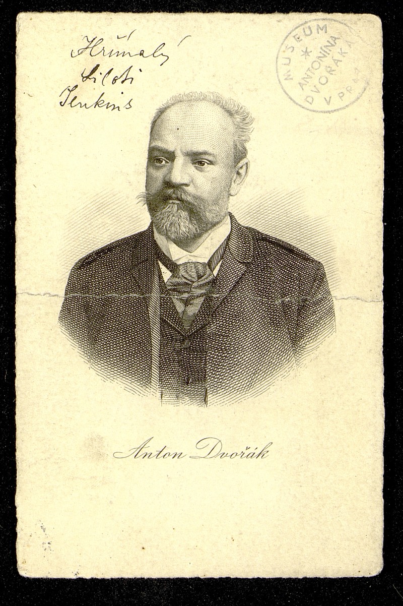 Antonín Dvořák kolem roku 1890, pohlednice