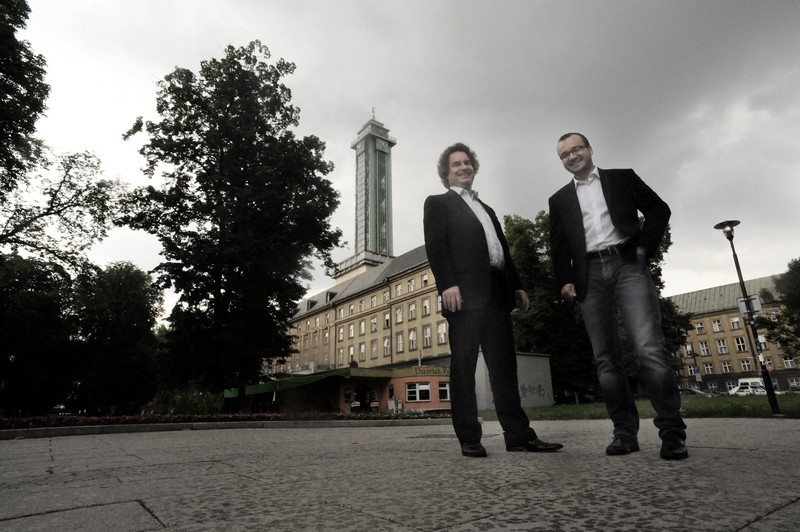 Heiko Mathias Förster a ředitel Janáčkovy filharmonie Jan Žemla, foto Ivan Kotrč
