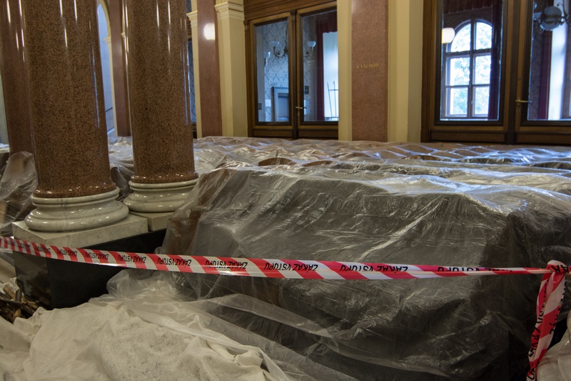 Rudolfinum během rekonstrukce, foto archiv ČF