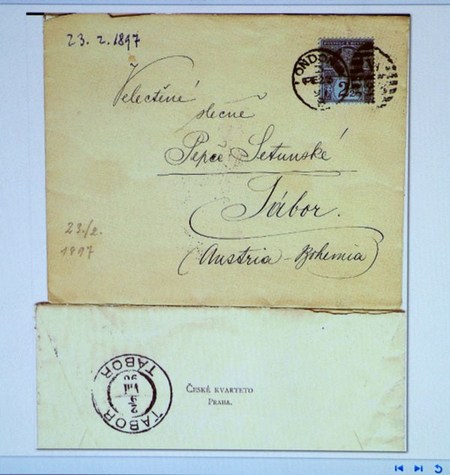 Dopis Nedbala Josefíně, foto archiv MSON