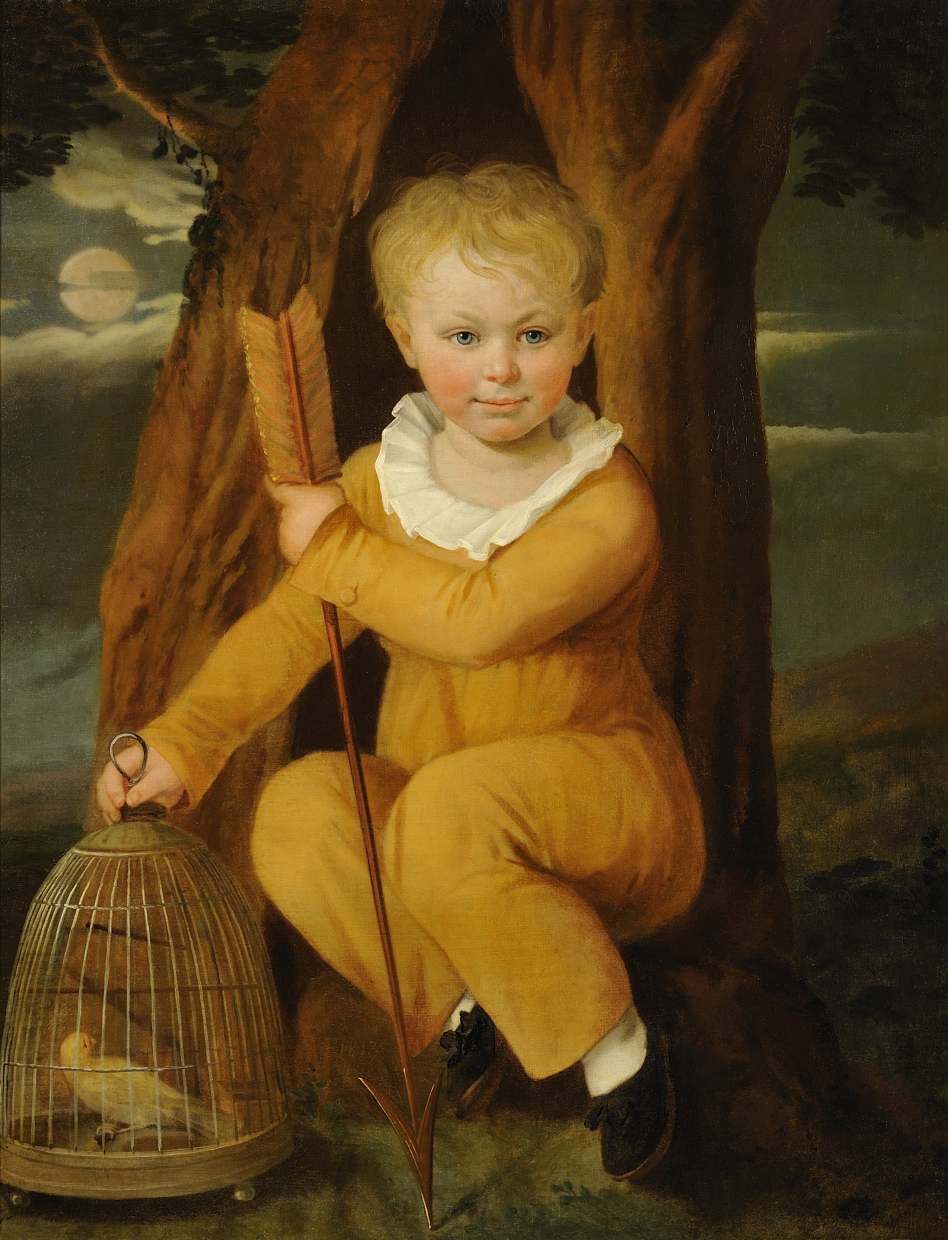 Antonín Machek, Portrét neznámého chlapce, olej na plátně 1813, Sbírka Patrika Šimona