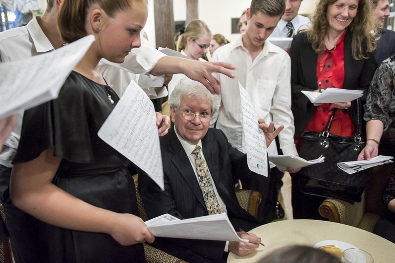Jiří Bělohlávek a žáci ZUŠ, foto Petra Hajská
