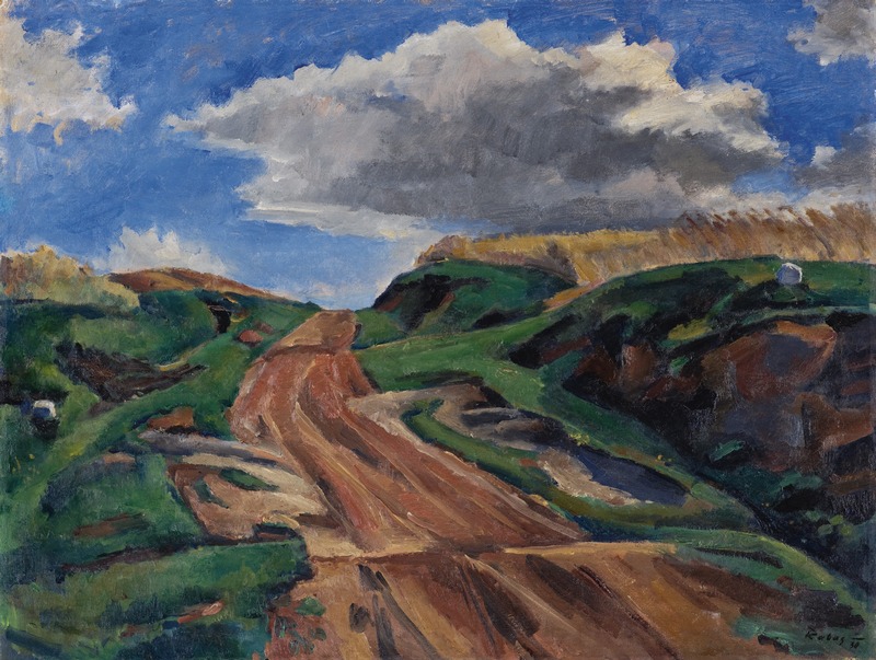 Václav Rabas (1885—1954), LETNÍ KRAJINA, olej na plátně, 71,5 x 93,5 cm, 1930, sbírka Karlštejnská a.s.