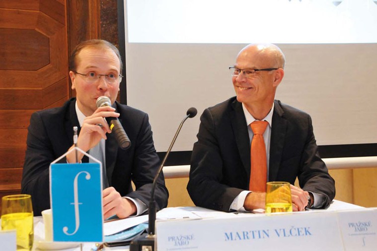 Martin Vlček s Romanem Bělorem, ředitelem Pražského jara, foto Zdeněk Chrapek