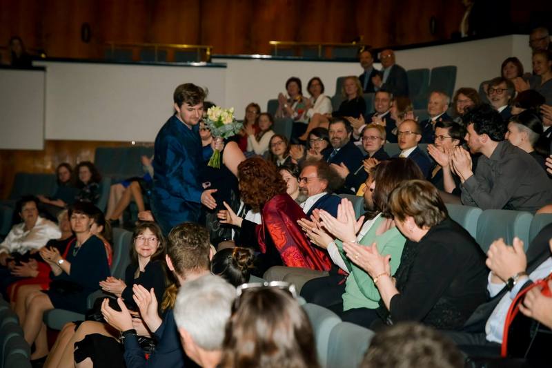 Roman Hoza a Kaija Saariaho, foto Marek Olbrzymek