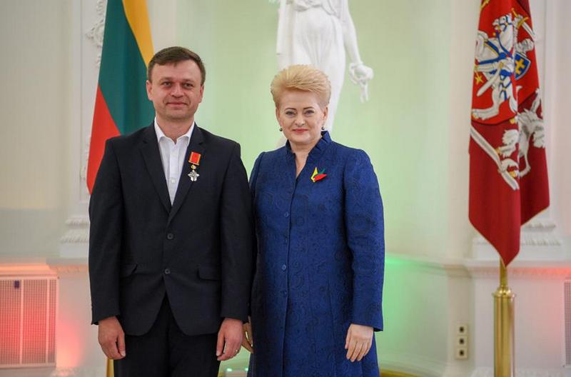 Vítězslav Mikeš a Dalia Grybauskaite
