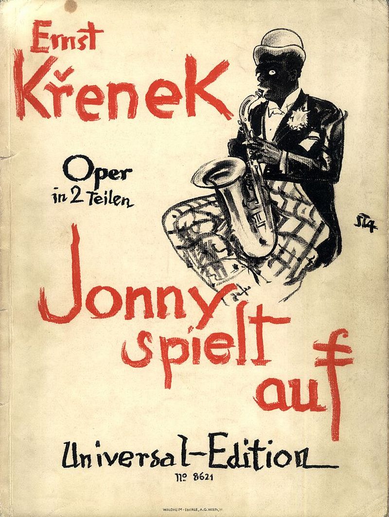 Jonny spielt auf, titulní stránka 1. vydání klavírního výtahu z roku 1926