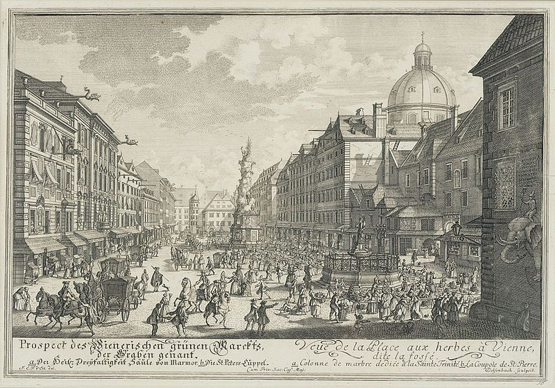 Vídeňská ulice Graben v první pol. 18. století