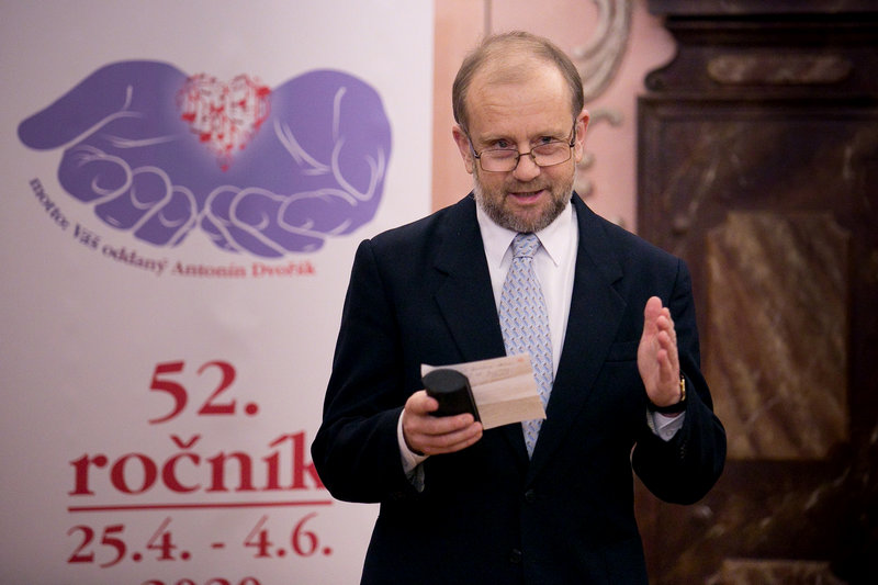 Petr Dvořák, pravnuk Antonína Dvořáka, u příležotisti představení programu HFAD, foto HFAD