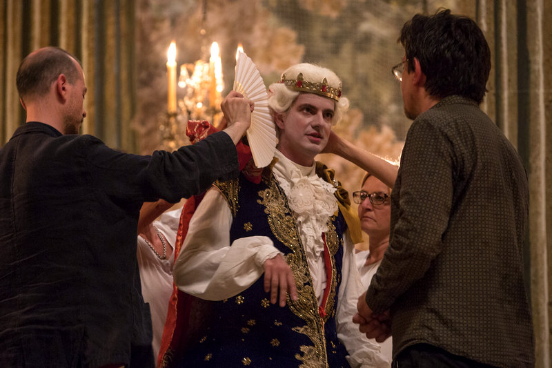 Philippe Jaroussky a Václav Luks během natáčení, foto Jarmila Štuková