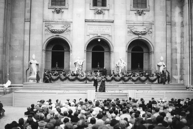 První salcburský Jedermann v roce 1920, foto Salzburger Festspiele