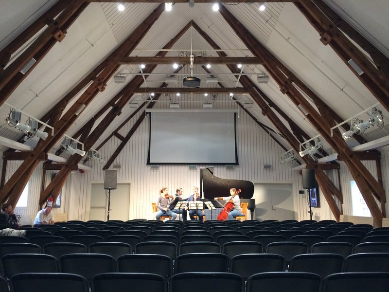 Koncertní sál Riddersalen v Rosendalu, foto Brekke & Strand
