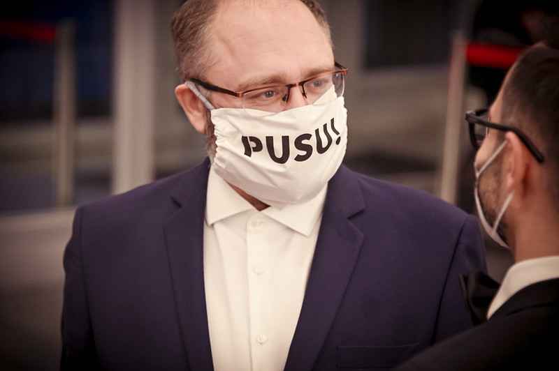 Ze zahájení letošního ročníku, na fotografii vedoucí Katedry divadelních studií FF MU David Drozd, foto Marek Olbrzymek