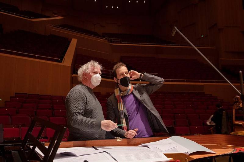 Sir Simon Rattle a Ondřej Adámek, foto BRSO