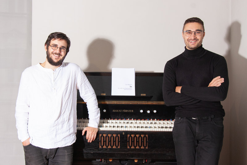 Ian Mikyska a Miroslav Beinhauer u šestinotónového harmonia, foto Matěj Procházka