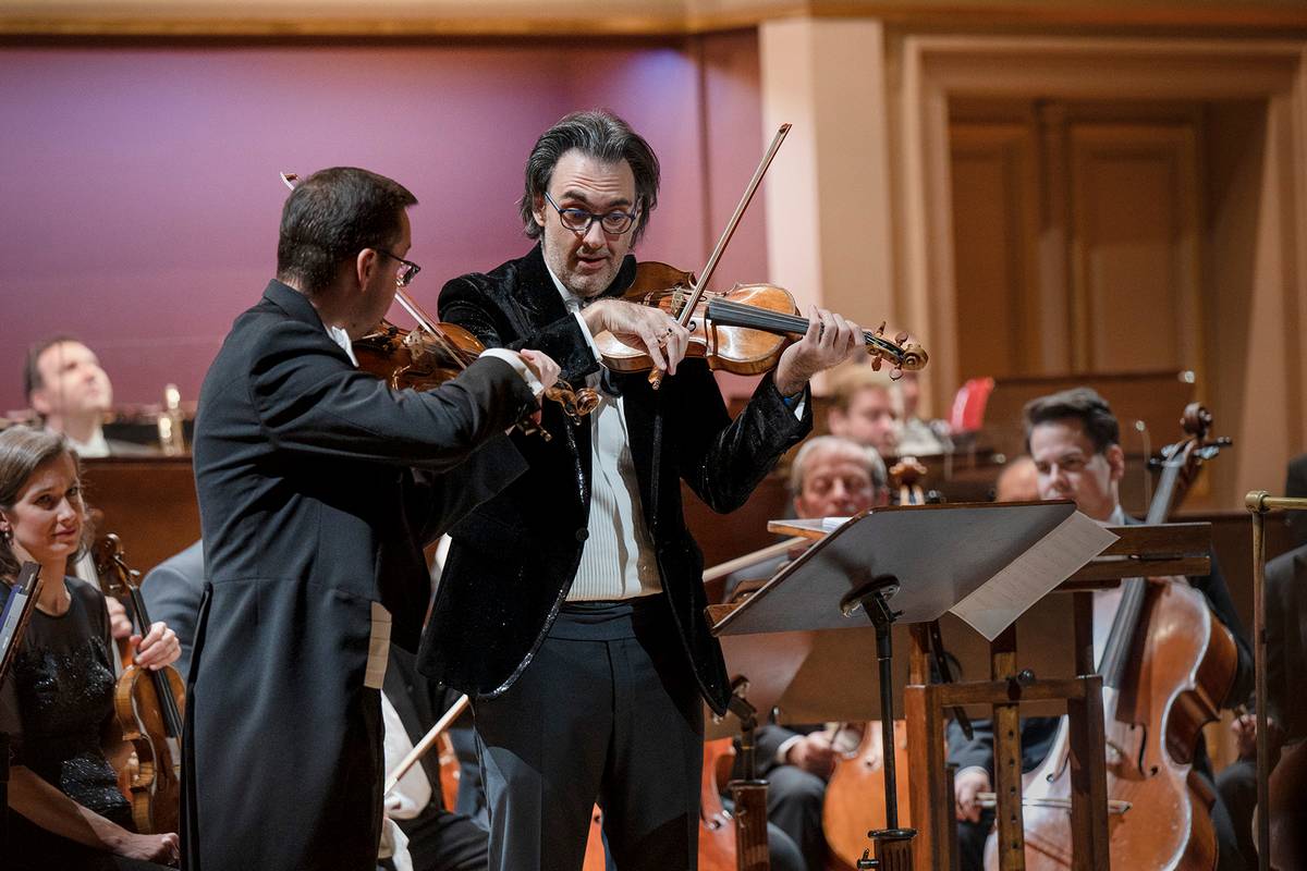 Jan Fišer a Leonidas Kavakos, foto Petr Kadlec