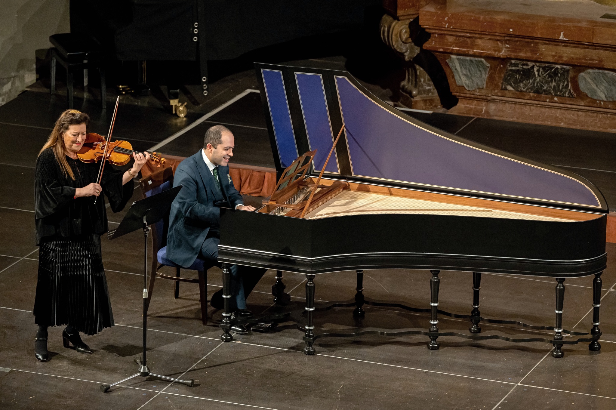 Florence Malgoire, Mahan Esfahani, foto Petr Dyrc