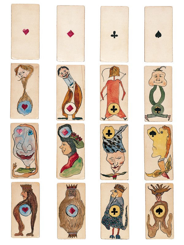 Schönbergův návrh hracích karet z roku 1909