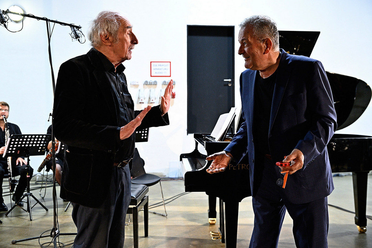 Frederic Rzewski a Petr Kotík, Ostravské dny 2019, foto Martin Popelář