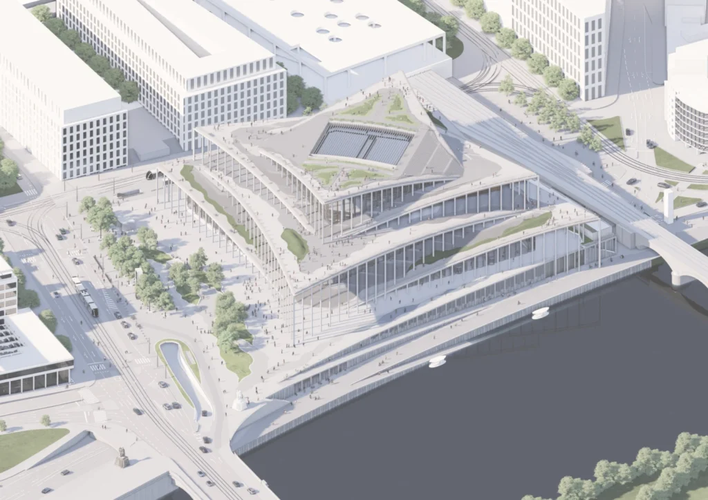 Vizualizace Vltavské filharmonie / Bjarke Ingels Group